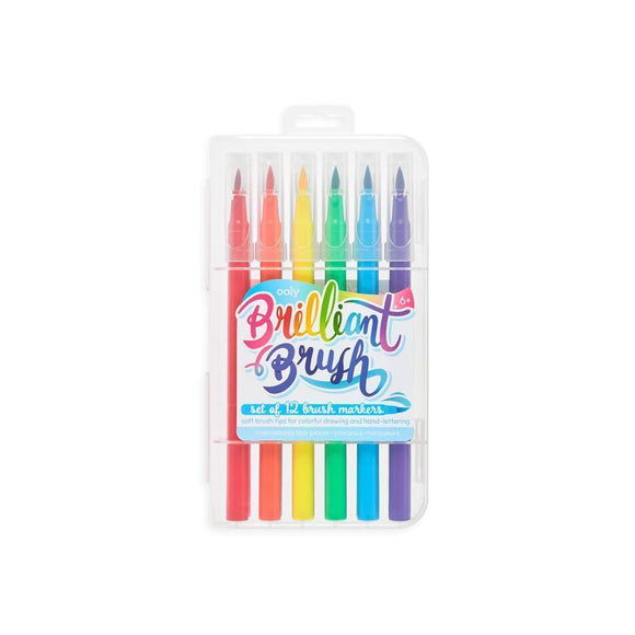 Ooly Brilliant Brush Markers 12pk