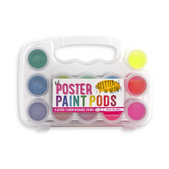 Ooly Lil Poster Paint Pods Glitter & Neon