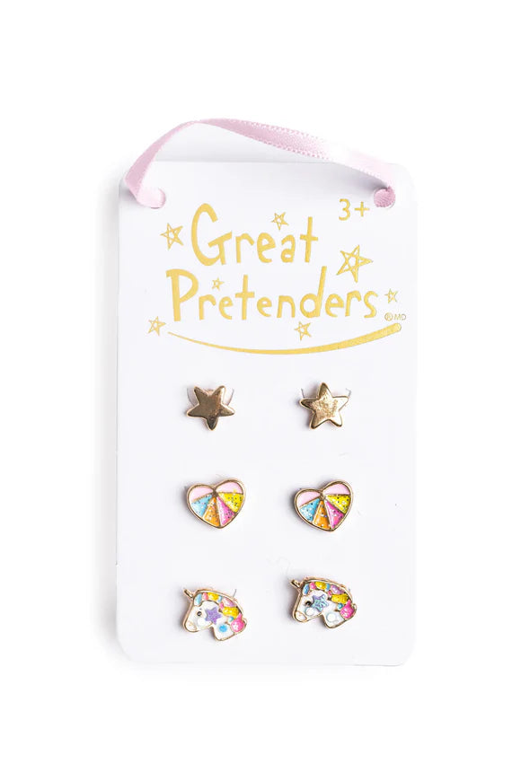 Great Pretenders Boutique Cheerful Studded Earrings 6pc