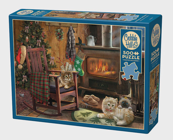 Kittens by the Stove