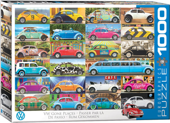 Eurographics VW Beetle Gone Places 1000 pc