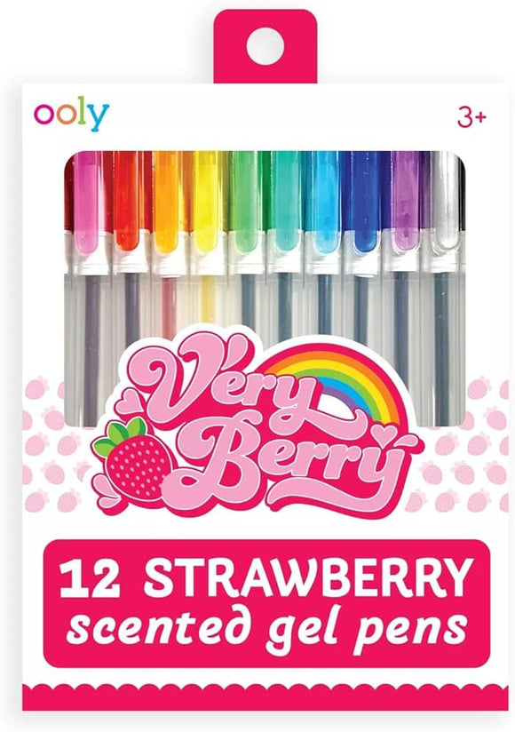 Ooly Very Berry Strawberry Scented Gel Pens 12pk