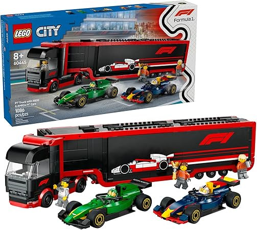 F1 Truck with RB20 & AMR24 F1 Cars - 60445