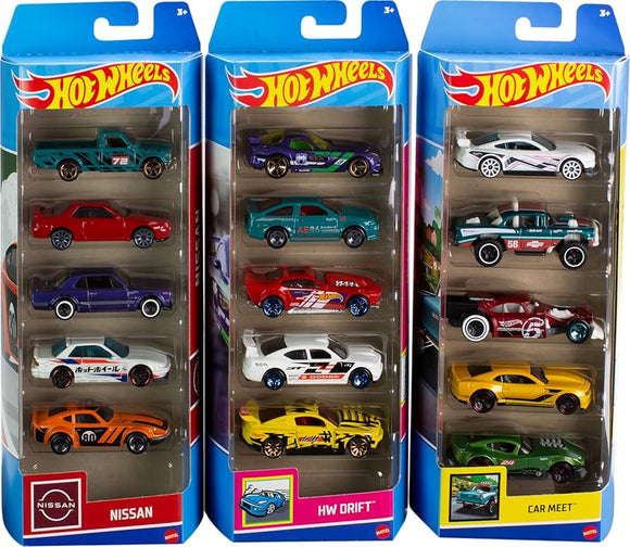 HOT WHEELS - 1:64 DIECAST - 5pk ASST