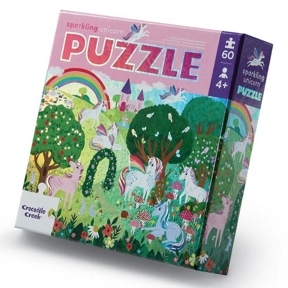 60-pc Foil Puzzle/Sparkling Unicorn