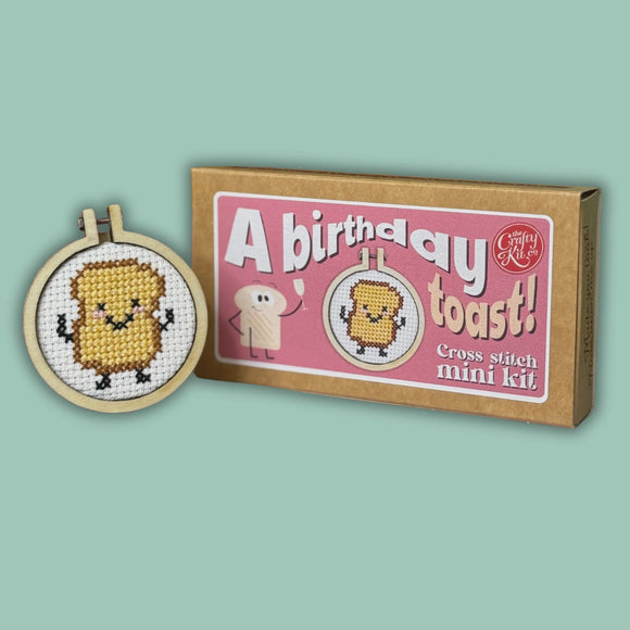 A Birthday Toast Mini Cross Stitch Kit