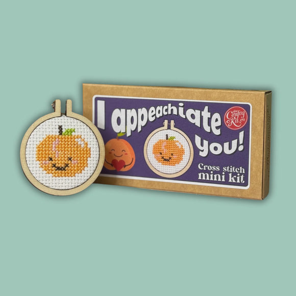 I Appeachiate You Mini Cross Stitch Kit