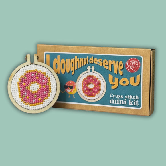 I Doughnut Deserve You Mini Cross Stitch Kit