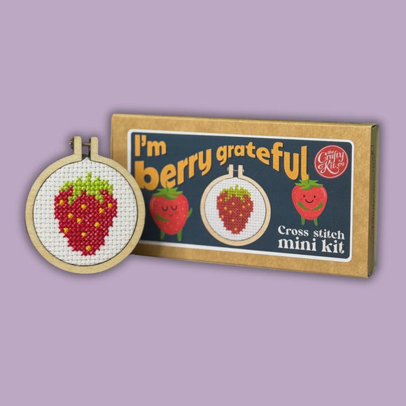 I'm Berry Grateful Mini Cross Stitch Kit