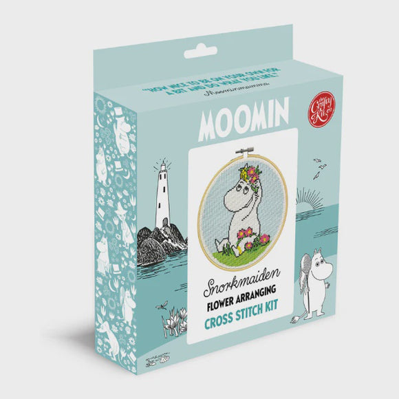 Moomin Snorkmaiden Flower Arranging Cross Stitch Kit
