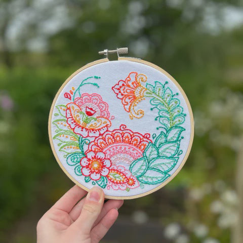 Indian Floral Embroidery Kit