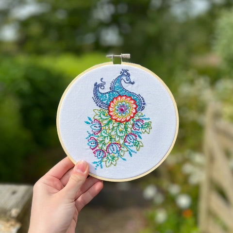Indian Peacock Embroidery Kit