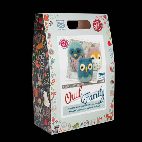 Owl Family Needle Felt Kit
