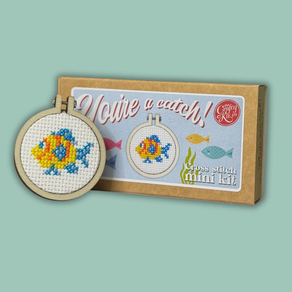 You're a Catch Mini Cross Stitch Kit