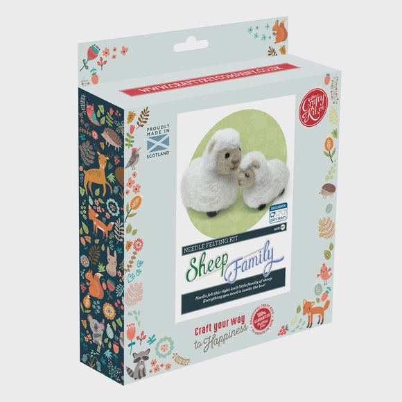 Sheep Family Needle Felt Kit