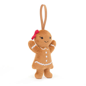 Jellycat Festive Folly Gingerbread Ruby Ornament