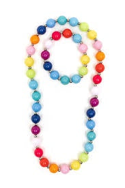 Beaded Bubblegum Necklace & Bracelet
