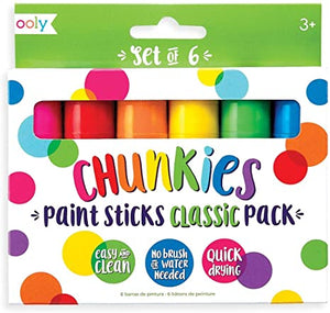 Ooly Chunkies Paint Sticks Classic 6pk