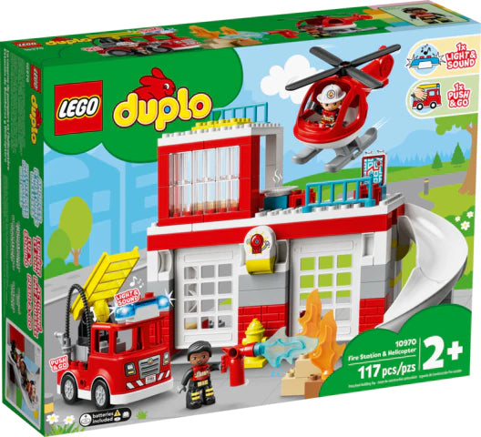 Lego Duplo Fire Station and Helicopter 10970