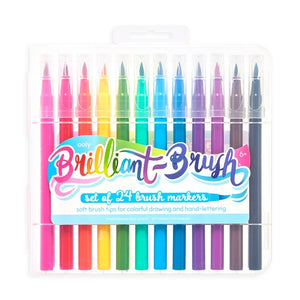 Ooly Brilliant Brush Markers 24pk