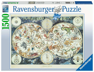 Ravensburger World Map of Fantastic Beasts 1500 pc