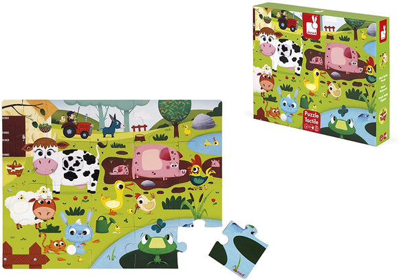 Janod Farm Tactile Puzzle 20 pc