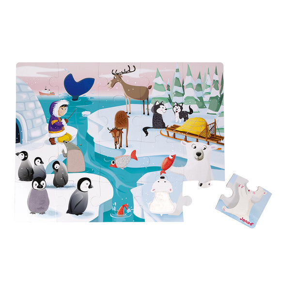 Janod Life on Ice Tactile Puzzle 20 pc