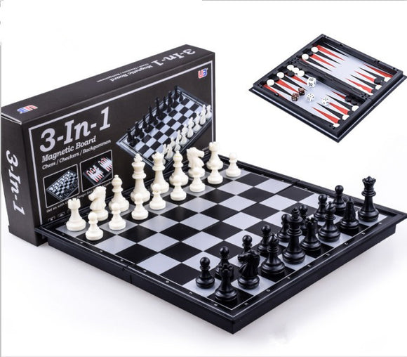 3 in 1  Chess, Checkers & Backgammon