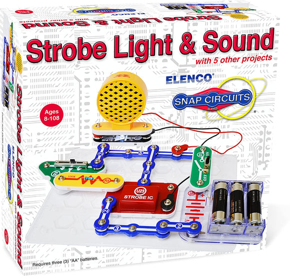 Snap Circuit Strobe Light and Sound