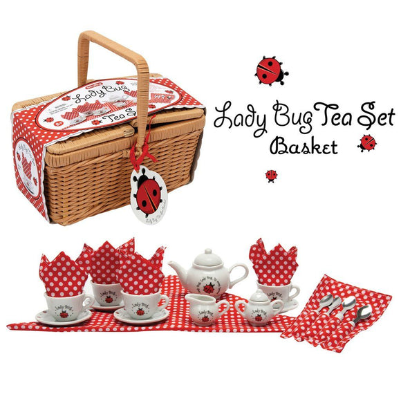 Schylling Ladybug Basket Tea Set
