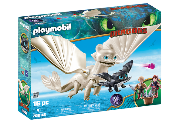 Playmobil Light Fury and Baby Dragon with Kids 70038