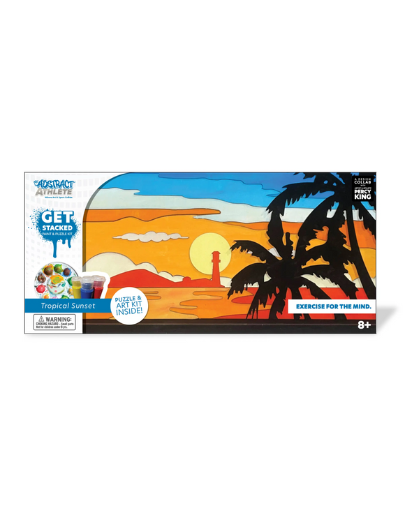 Get Stacked Paint & Puzzle Kit Tropical Sunset