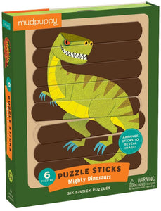Mudpuppy Mighty Dinosaur Puzzle Sticks