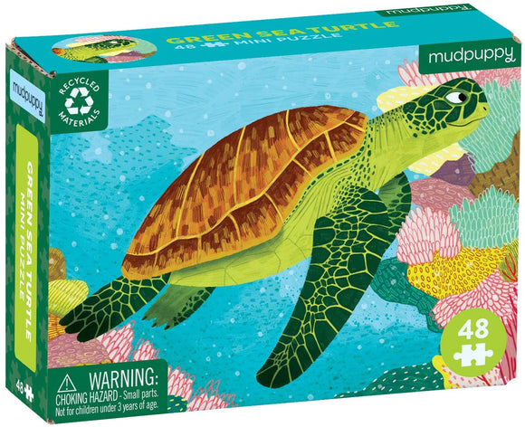 Mudpuppy Green Sea Turtle Mini Puzzle