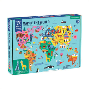 Mudpuppy Map of the World 78 pc