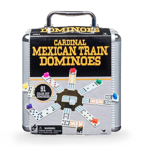 Mexican Train Dominoes Aluminum Case