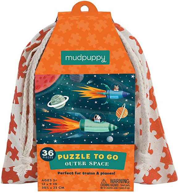 Mudpuppy Outer Space Puzzle to go 36 pc