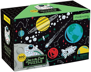 Mudpuppy Glow in the Dark Outer Space 100 pc