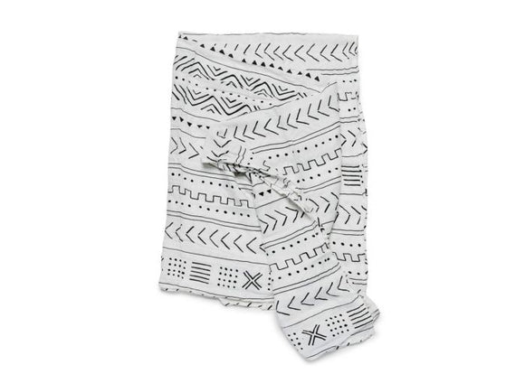 Loulou Lollipop White Mudcloth Muslin Swaddle
